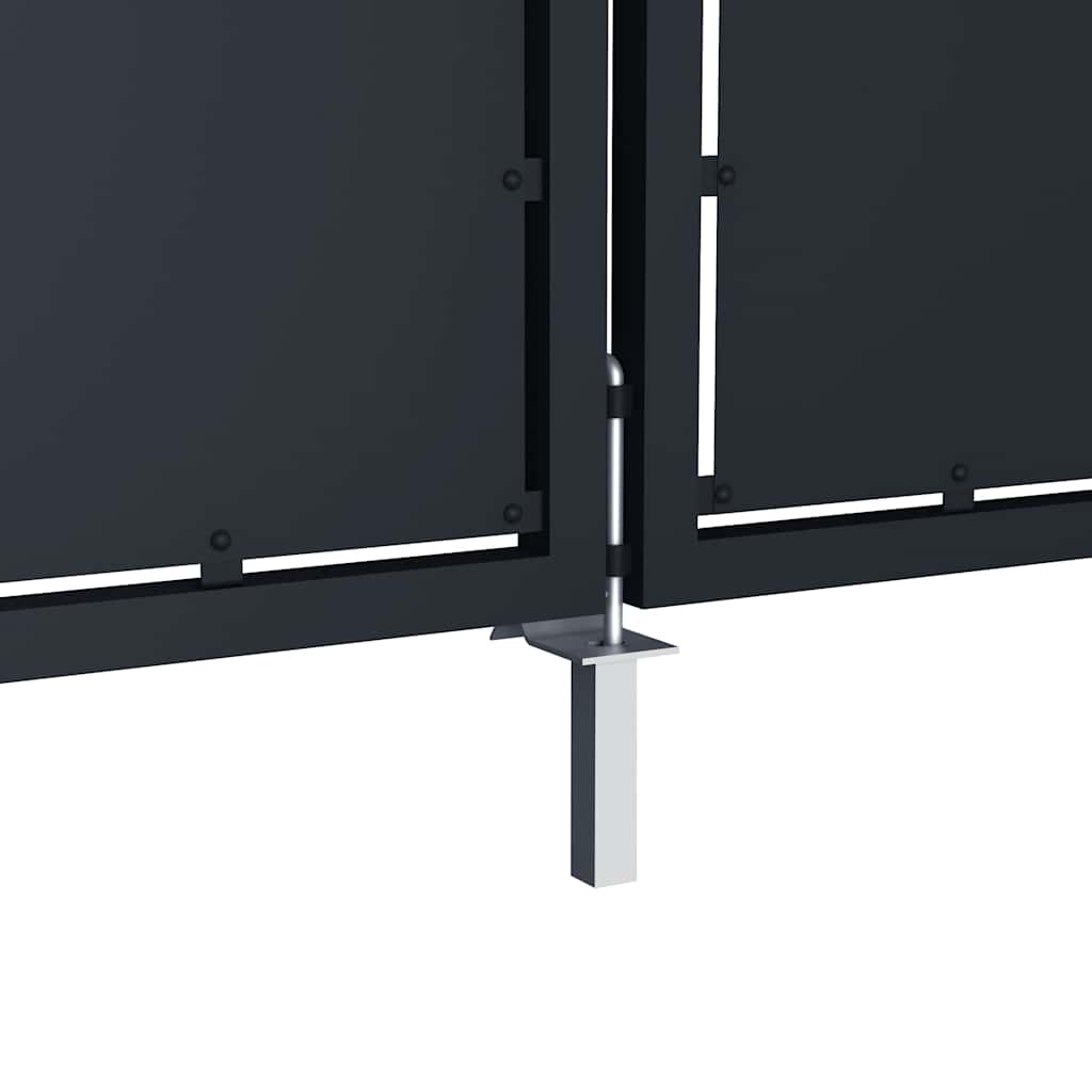 vidaXL Πόρτα Κήπου Ανθρακί 300x150 εκ. από Ατσάλι
