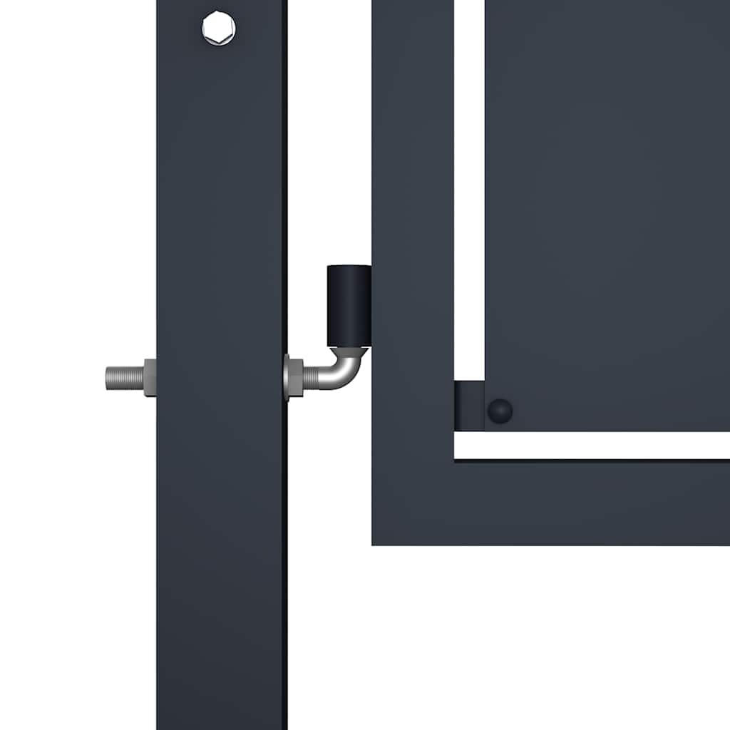 vidaXL Πόρτα Περίφραξης Κήπου Ανθρακί 350 x 125 εκ. Ατσάλινη