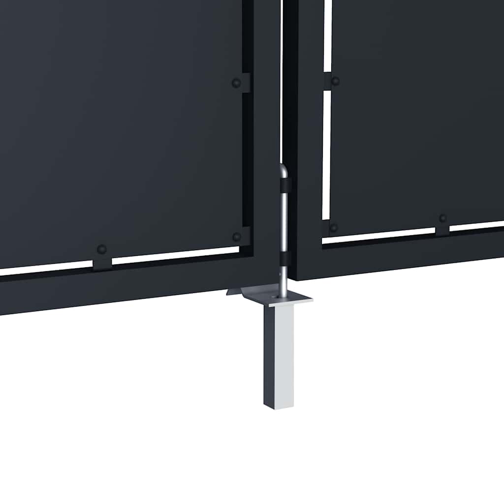 vidaXL Πόρτα Κήπου Ανθρακί 350x150 εκ. από Ατσάλι