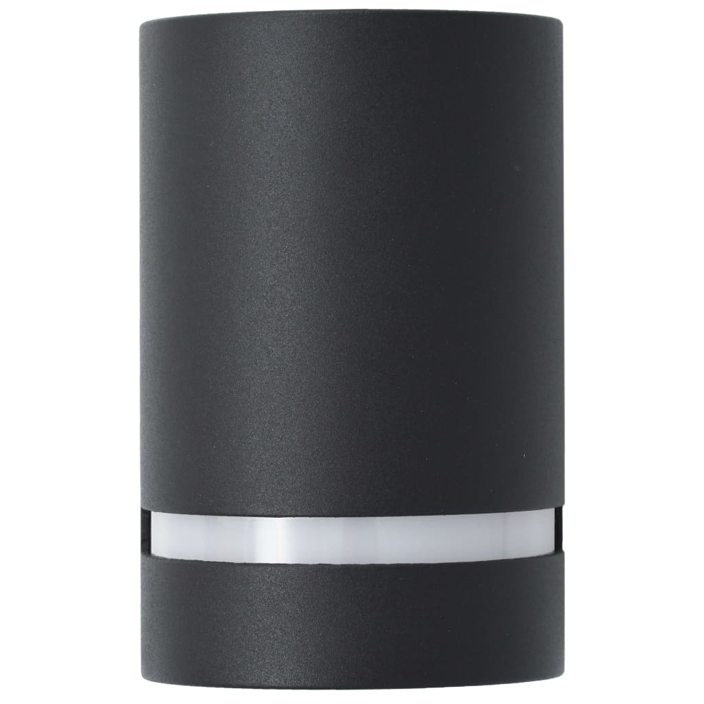 vidaXL Φωτιστικά Τοίχου Εξωτερικού Χώρου 2 τεμ. Ημικυκλικά Μαύρα 35W