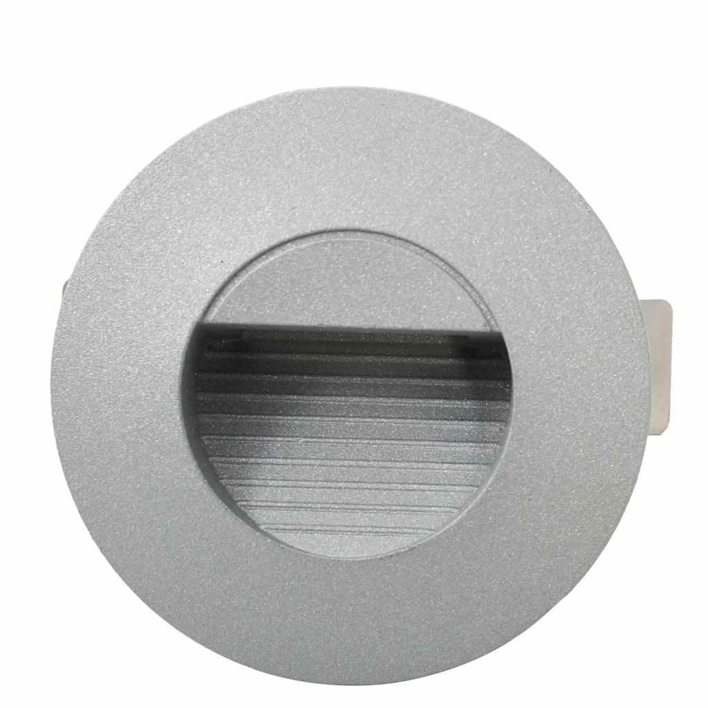 vidaXL Φωτιστικά Τοίχου LED Εξωτερικού Χώρου Στρογγυλά 6 τεμ. Ασημί 2W