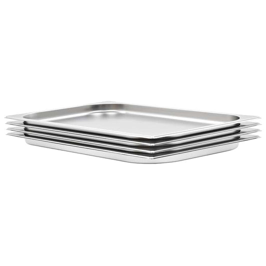 vidaXL Λεκάνες Gastronorm 4 τεμ. GN 1/1 20 χιλ. από Ανοξείδωτο Ατσάλι