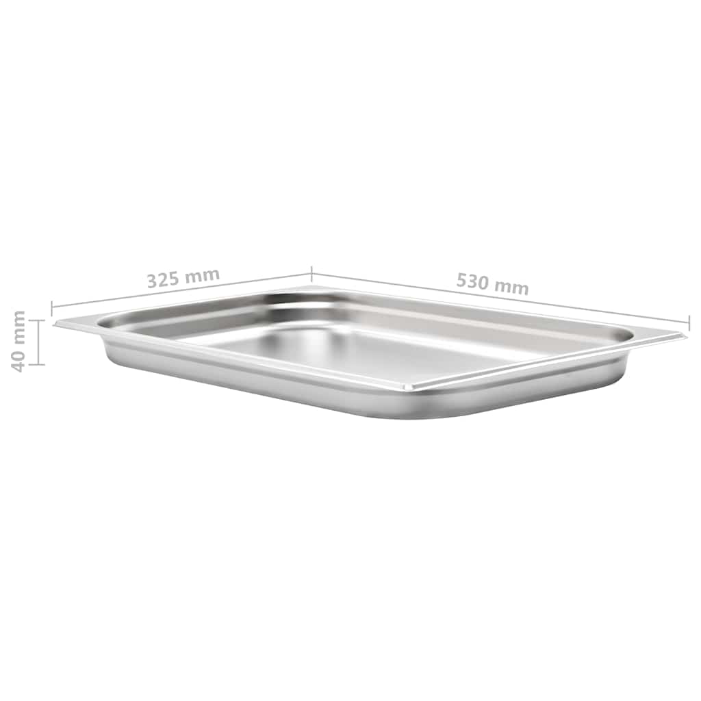 vidaXL Λεκάνες Gastronorm 4 τεμ. GN 1/1 40 χιλ. από Ανοξείδωτο Ατσάλι