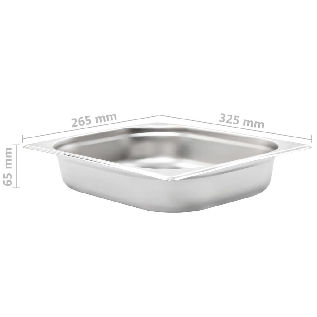 vidaXL Λεκάνες Gastronorm 4 τεμ. GN 1/2 65 χιλ. από Ανοξείδωτο Ατσάλι
