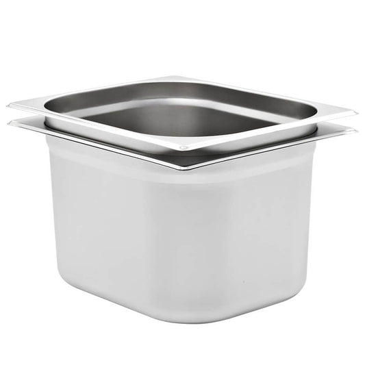 vidaXL Λεκάνες Gastronorm 2 τεμ. GN 1/2 200 χιλ. από Ανοξείδωτο Ατσάλι