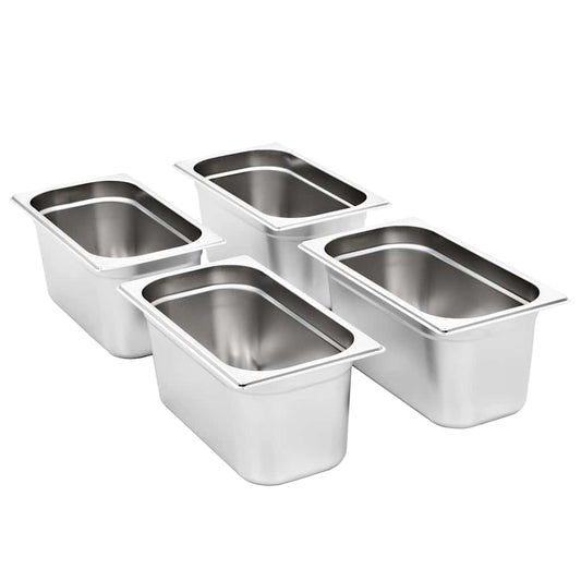 vidaXL Λεκάνες Gastronorm 4 τεμ. GN 1/3 150 χιλ. από Ανοξείδωτο Ατσάλι