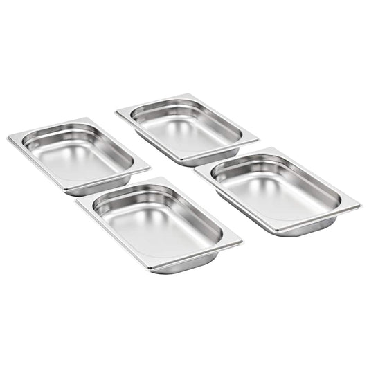 vidaXL Λεκάνες Gastronorm 12 τεμ. GN 1/4 40 χιλ. από Ανοξείδωτο Ατσάλι