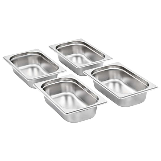 vidaXL Λεκάνες Gastronorm 8 τεμ. GN 1/4 65 χιλ. από Ανοξείδωτο Ατσάλι