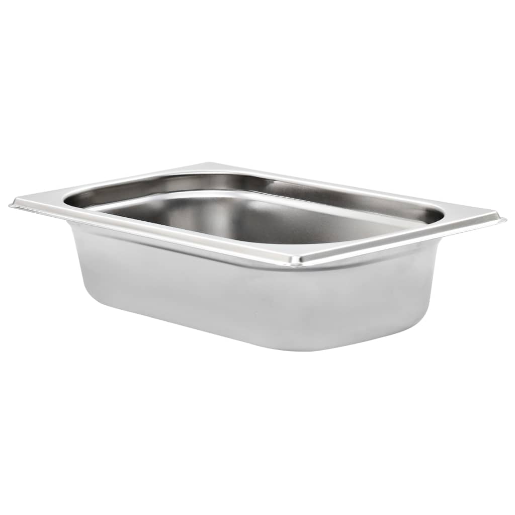 vidaXL Λεκάνες Gastronorm 8 τεμ. GN 1/4 65 χιλ. από Ανοξείδωτο Ατσάλι