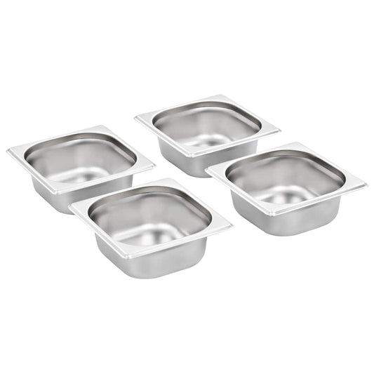 vidaXL Λεκάνες Gastronorm 12 τεμ. GN 1/6 65 χιλ. από Ανοξείδωτο Ατσάλι