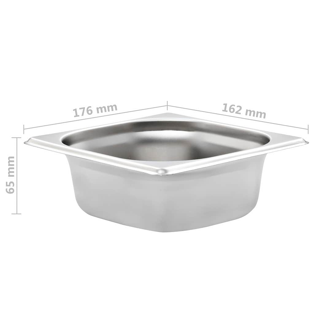 vidaXL Λεκάνες Gastronorm 12 τεμ. GN 1/6 65 χιλ. από Ανοξείδωτο Ατσάλι