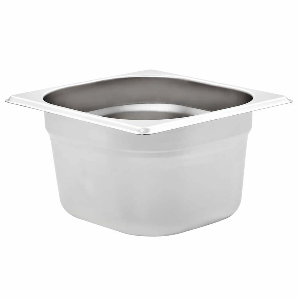 vidaXL Λεκάνες Gastronorm 12 τεμ. GN 1/6 100 χιλ. Ανοξείδωτο Ατσάλι