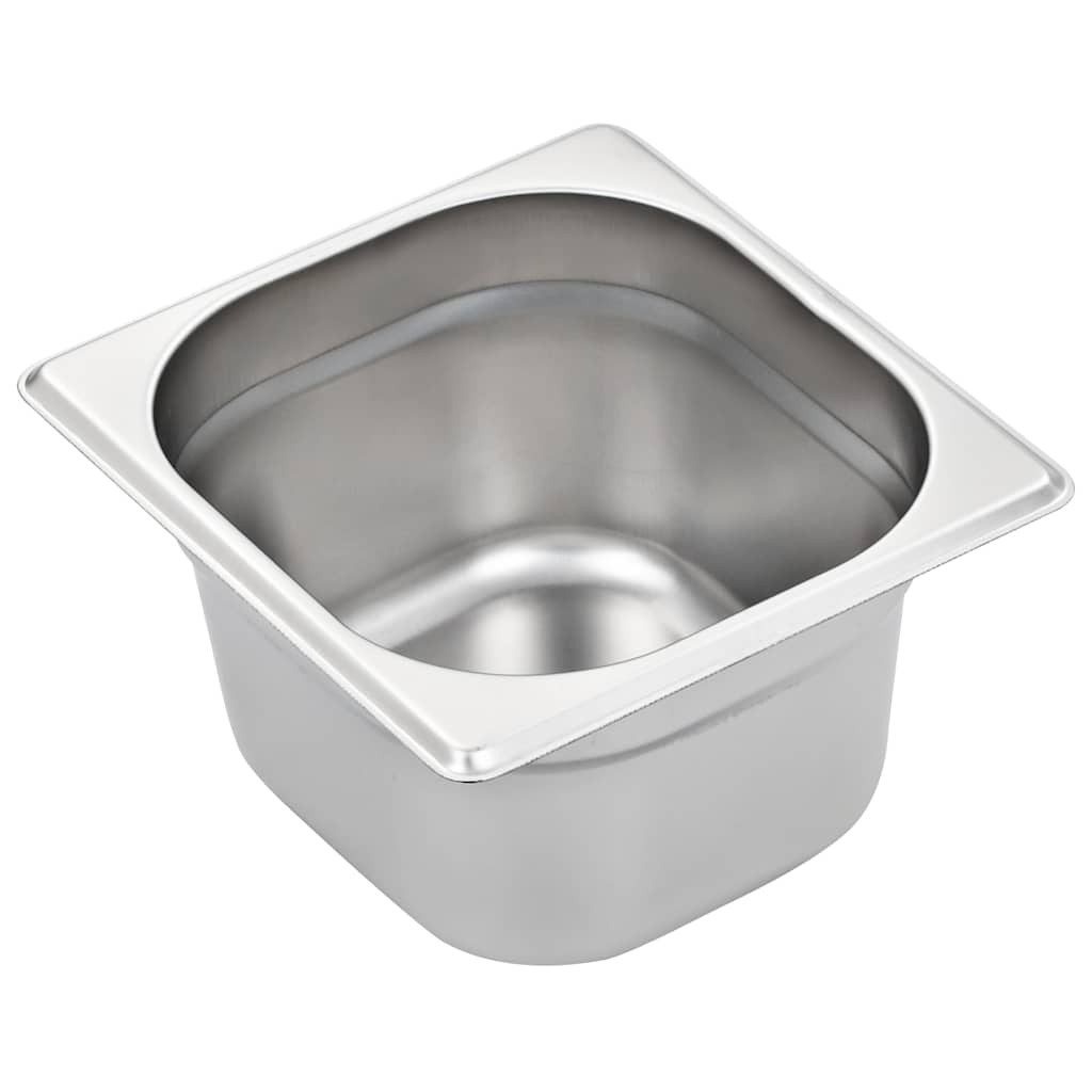 vidaXL Λεκάνες Gastronorm 12 τεμ. GN 1/6 100 χιλ. Ανοξείδωτο Ατσάλι