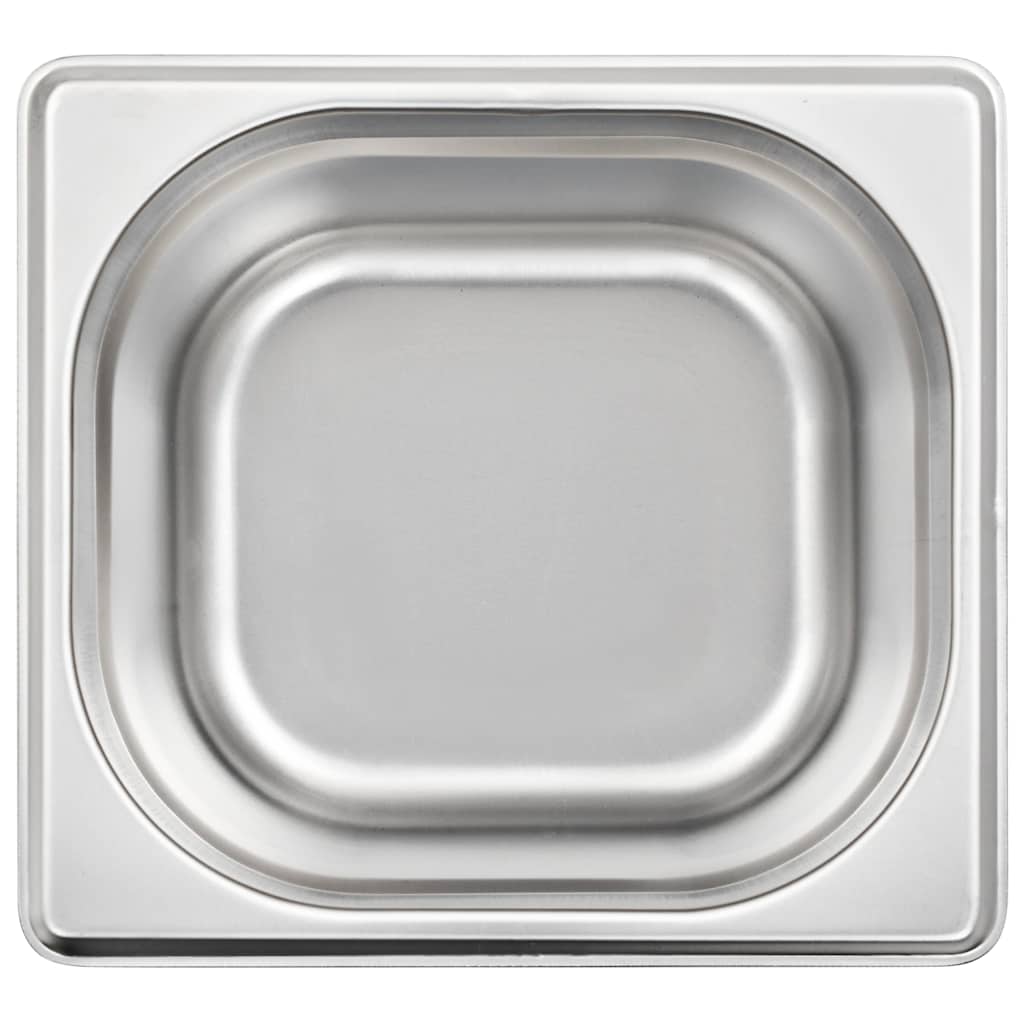 vidaXL Λεκάνες Gastronorm 12 τεμ. GN 1/6 100 χιλ. Ανοξείδωτο Ατσάλι