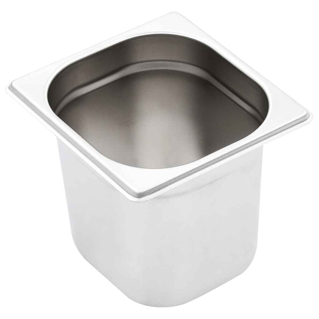 vidaXL Λεκάνες Gastronorm 8 τεμ. GN 1/6 150 χιλ. από Ανοξείδωτο Ατσάλι