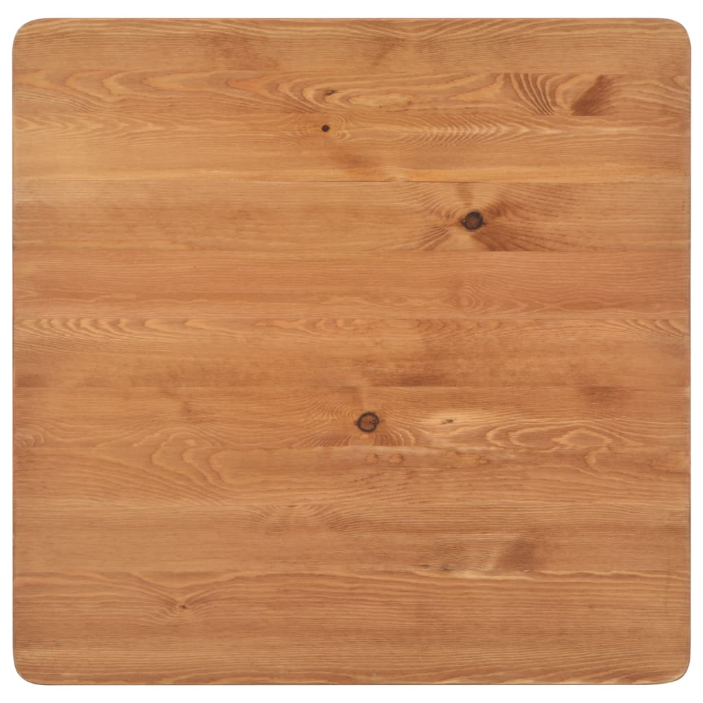 vidaXL Τραπέζι Μπαρ μαύρος 60x60x108 εκ. από Μασίφ Ξύλο Πεύκου/Ατσάλι