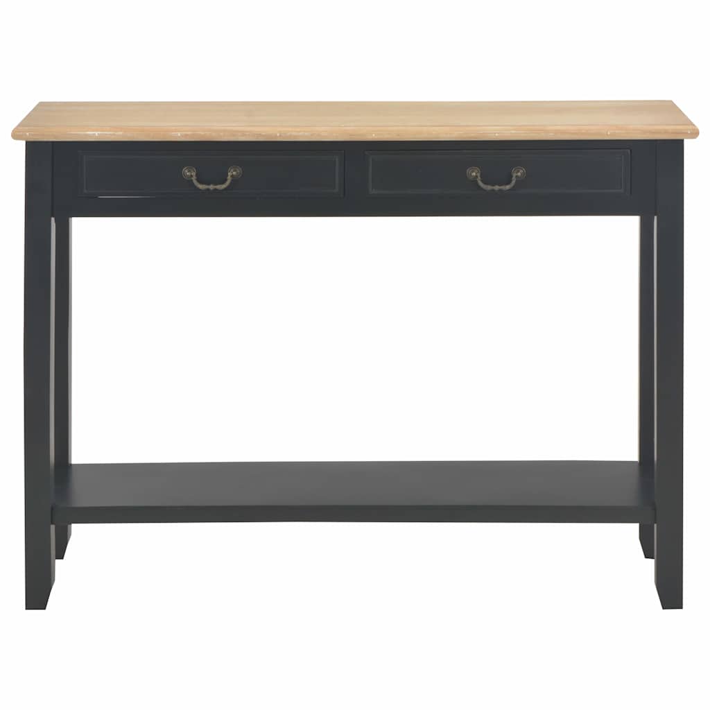 vidaXL Τραπέζι Κονσόλα Μαύρο 110 x 35 x 80 εκ. Ξύλινο
