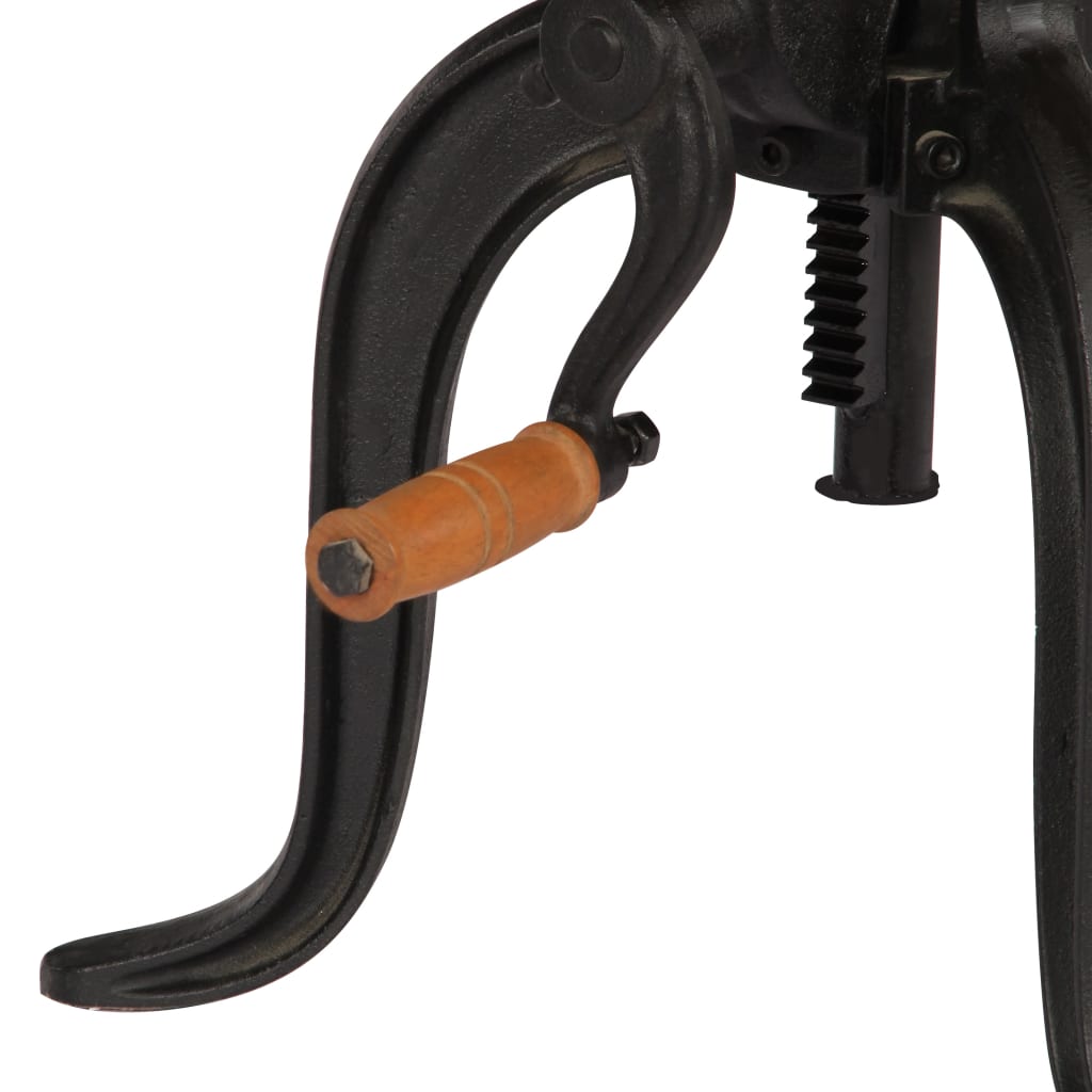 vidaXL Τραπέζι Βοηθητικό 45x(45-62) εκ. Μασίφ Ξύλο Μάνγκο/Χυτοσίδηρος