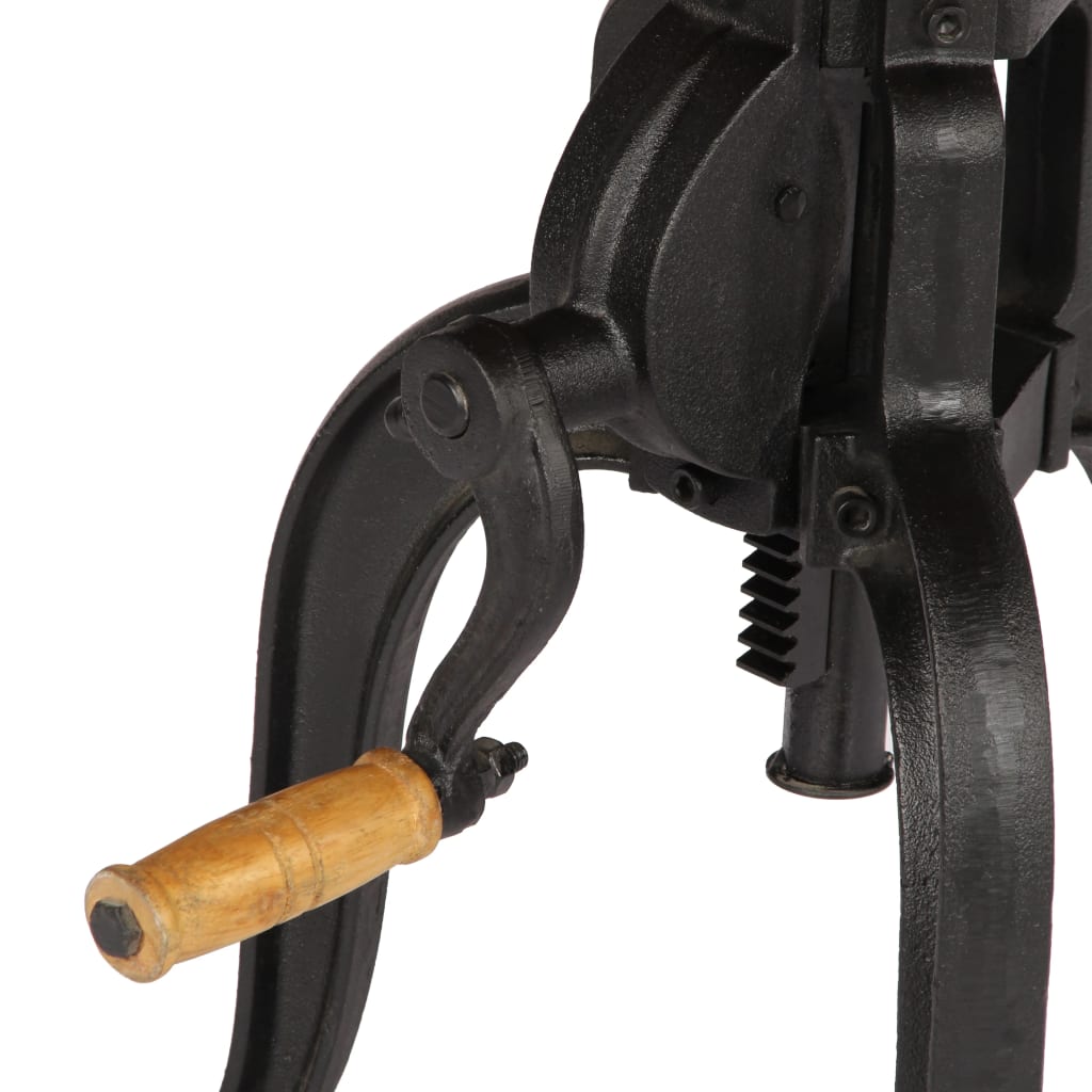 vidaXL Τραπεζάκι Βοηθητικό 45x(45-62) εκ. Ανακυκλ. Ξύλο + Χυτοσίδηρος