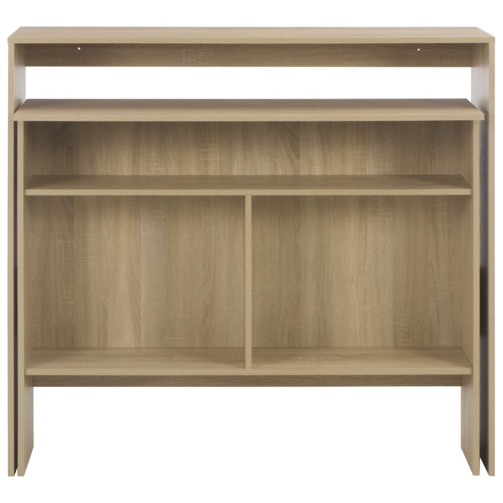 vidaXL Τραπέζι Μπαρ με 2 Επιφάνειες Χρώμα Δρυός 130 x 40 x 120 εκ.