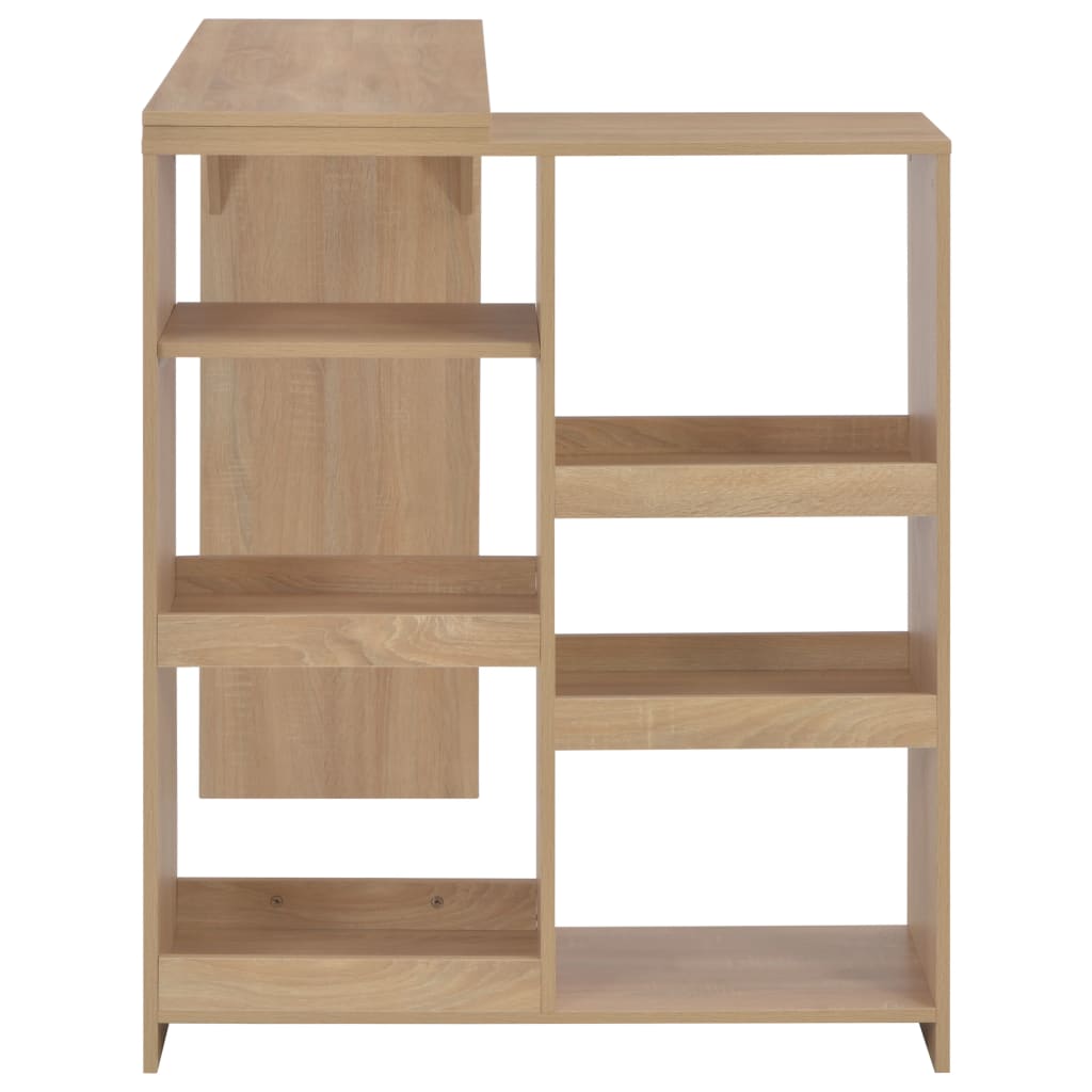 vidaXL Τραπέζι Μπαρ με Κινητή Ραφιέρα Χρώμα Δρυός138 x 39 x 110 εκ.