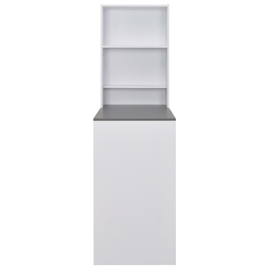 vidaXL Τραπέζι Μπαρ με Ντουλάπι Λευκό 115 x 59 x 200 εκ.