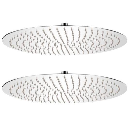 vidaXL Κεφαλή Nτους Βροχή 2 τεμ. Ø 50 εκ. από Ανοξείδωτο Ατσάλι