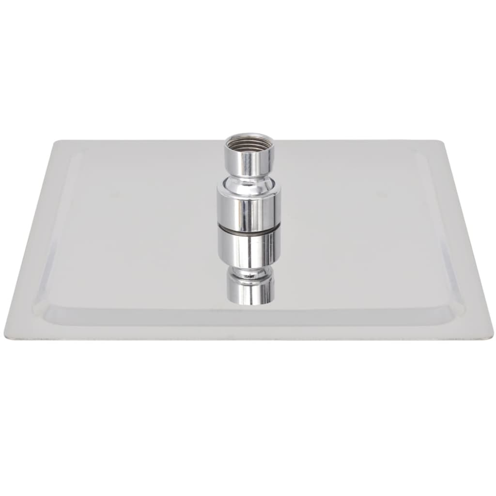 vidaXL Κεφαλή Nτους Βροχή 2 τεμ. 20 x 20 εκ. από Ανοξείδωτο Ατσάλι