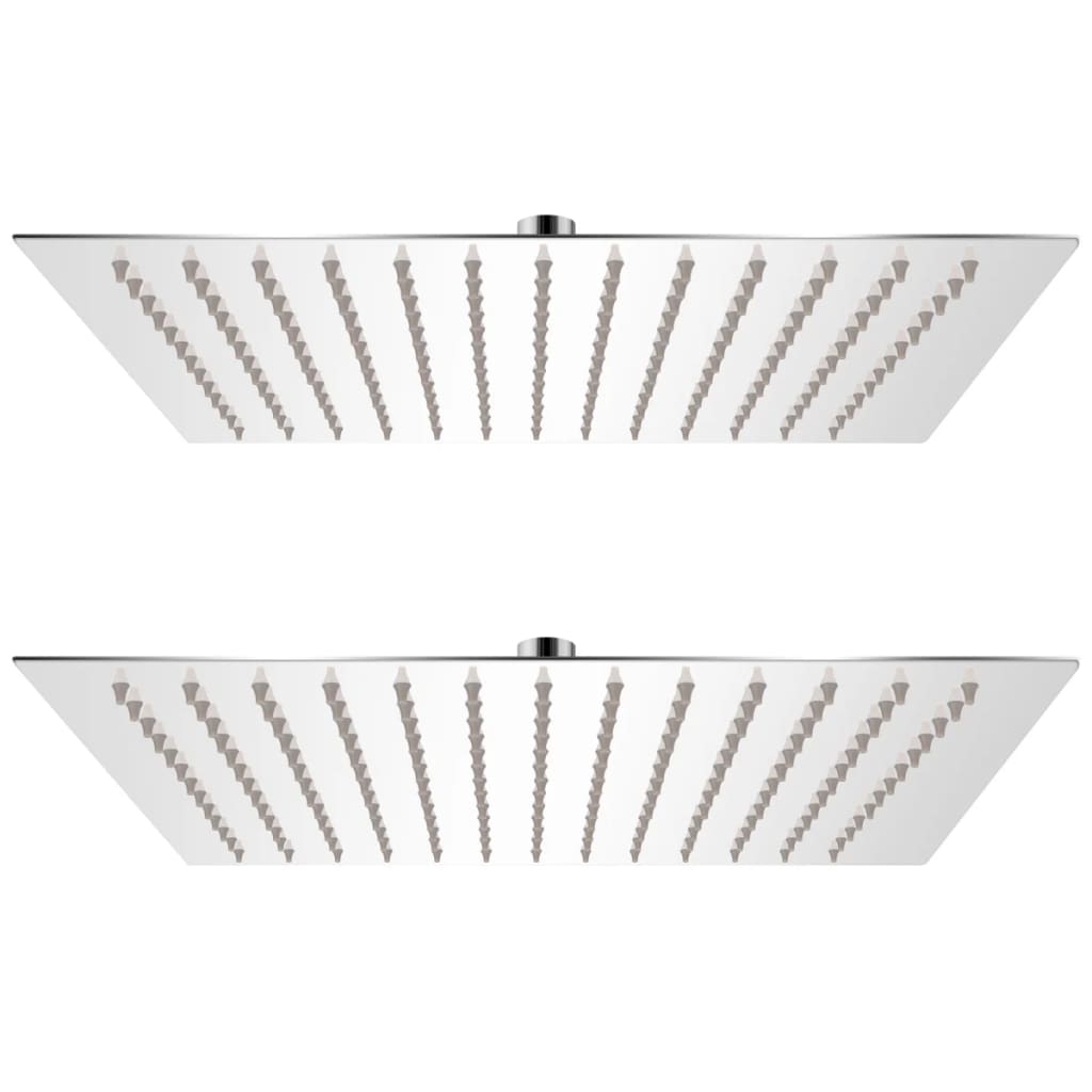 vidaXL Κεφαλή Nτους Βροχή 2 τεμ. 30 x 30 εκ. από Ανοξείδωτο Ατσάλι