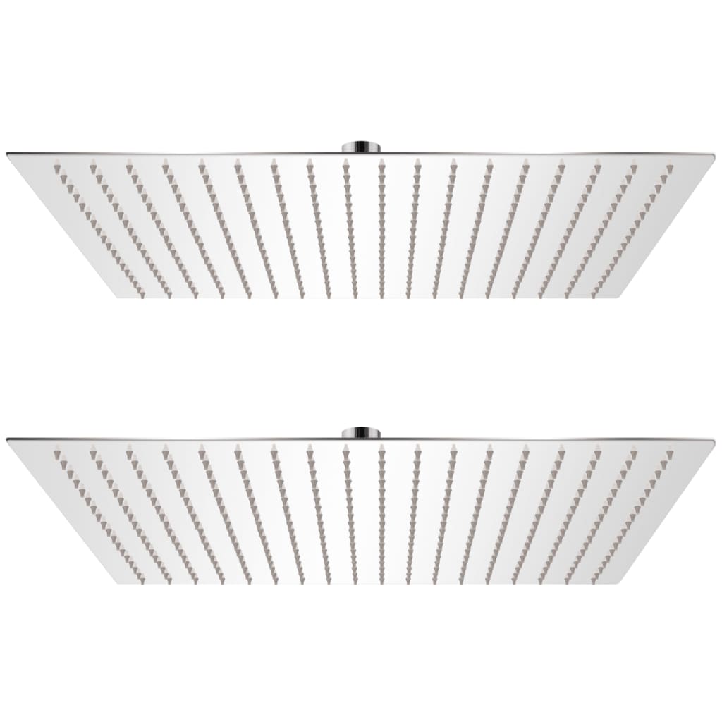 vidaXL Κεφαλή Nτους Βροχή 2 τεμ. 50 x 50 εκ. από Ανοξείδωτο Ατσάλι