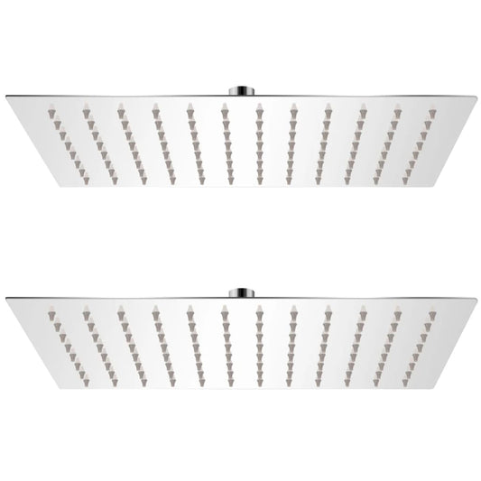 vidaXL Κεφαλή Nτους Βροχή 2 τεμ. 20 x 30 εκ. από Ανοξείδωτο Ατσάλι