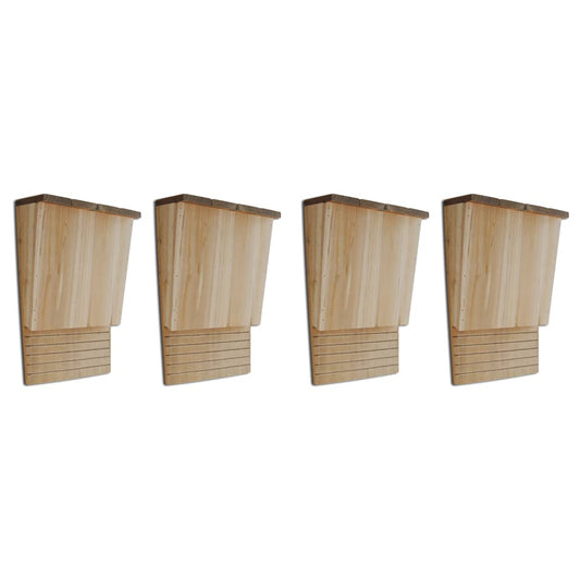 vidaXL Σπιτάκια Νυχτερίδας 4 τεμ. 22x12x34 εκ. Ξύλινα