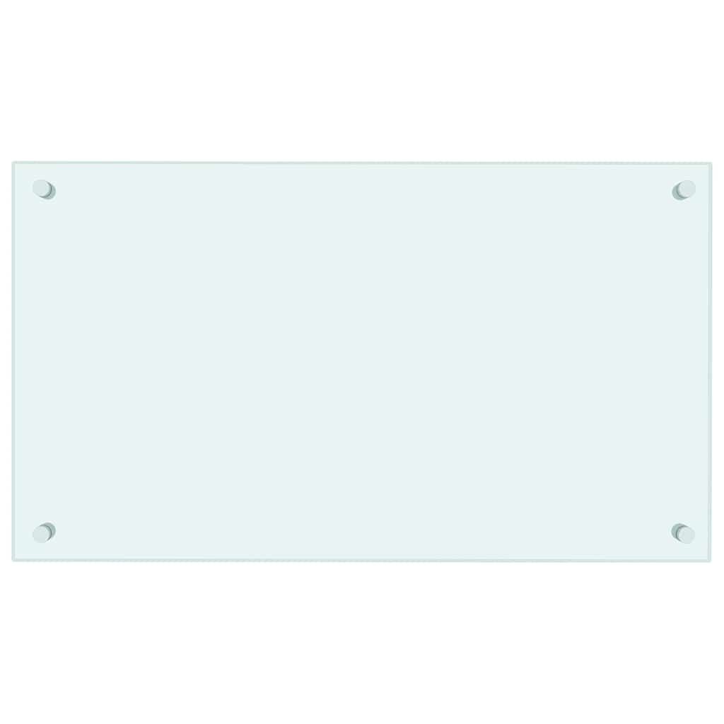 vidaXL Πλάτη Κουζίνας Λευκή 70 x 40 εκ. από Ψημένο Γυαλί