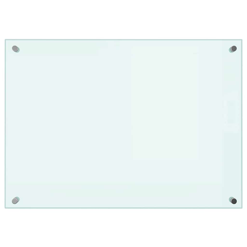 vidaXL Πλάτη Κουζίνας Λευκή 70 x 50 εκ. από Ψημένο Γυαλί