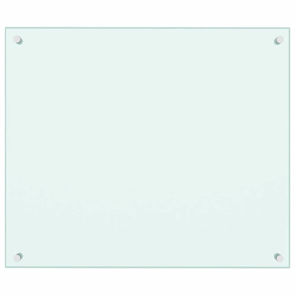 vidaXL Πλάτη Κουζίνας Λευκή 70 x 60 εκ. από Ψημένο Γυαλί