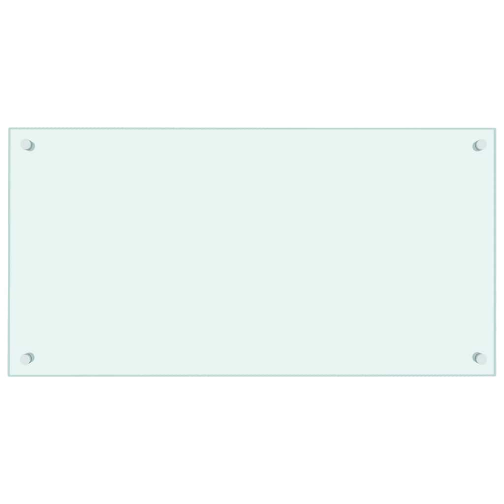 vidaXL Πλάτη Κουζίνας Λευκή 80 x 40 εκ. από Ψημένο Γυαλί