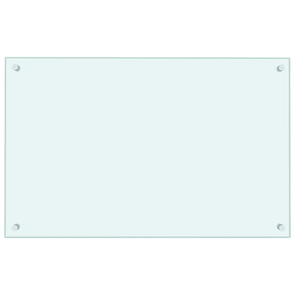 vidaXL Πλάτη Κουζίνας Λευκή 80 x 50 εκ. από Ψημένο Γυαλί
