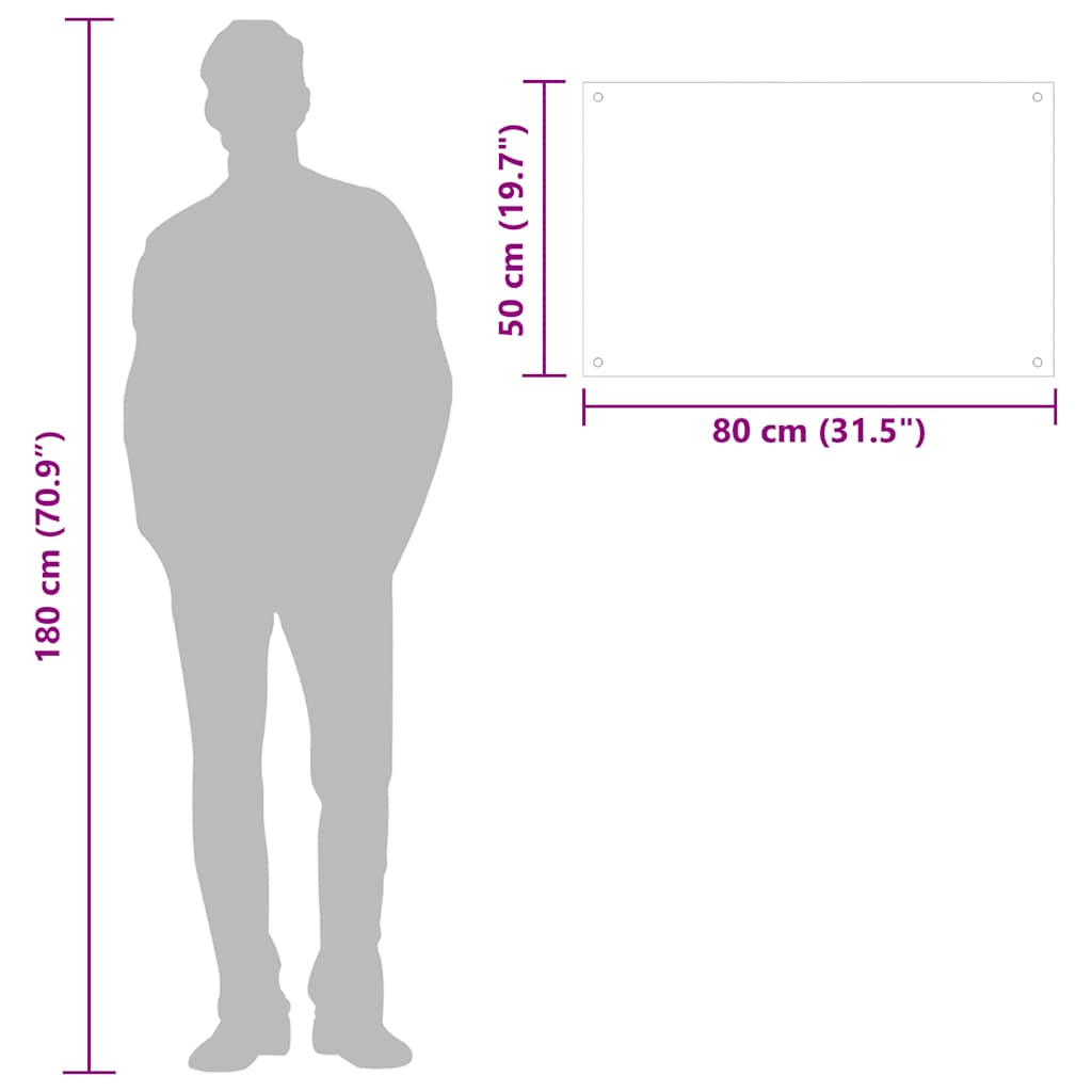 vidaXL Πλάτη Κουζίνας Λευκή 80 x 50 εκ. από Ψημένο Γυαλί