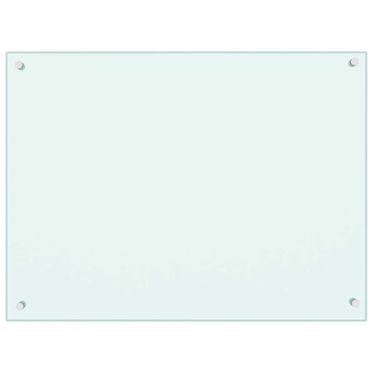vidaXL Πλάτη Κουζίνας Λευκή 80 x 60 εκ. από Ψημένο Γυαλί
