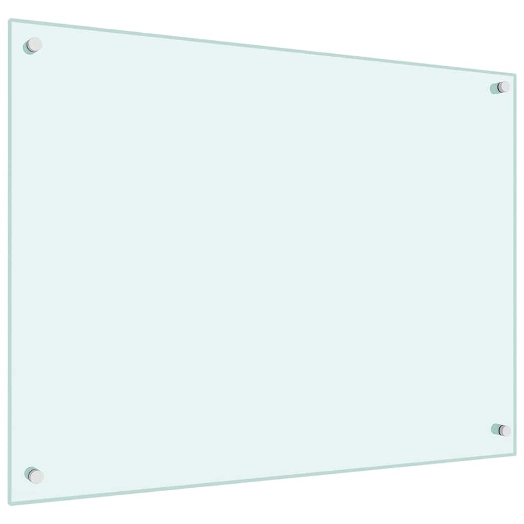 vidaXL Πλάτη Κουζίνας Λευκή 80 x 60 εκ. από Ψημένο Γυαλί