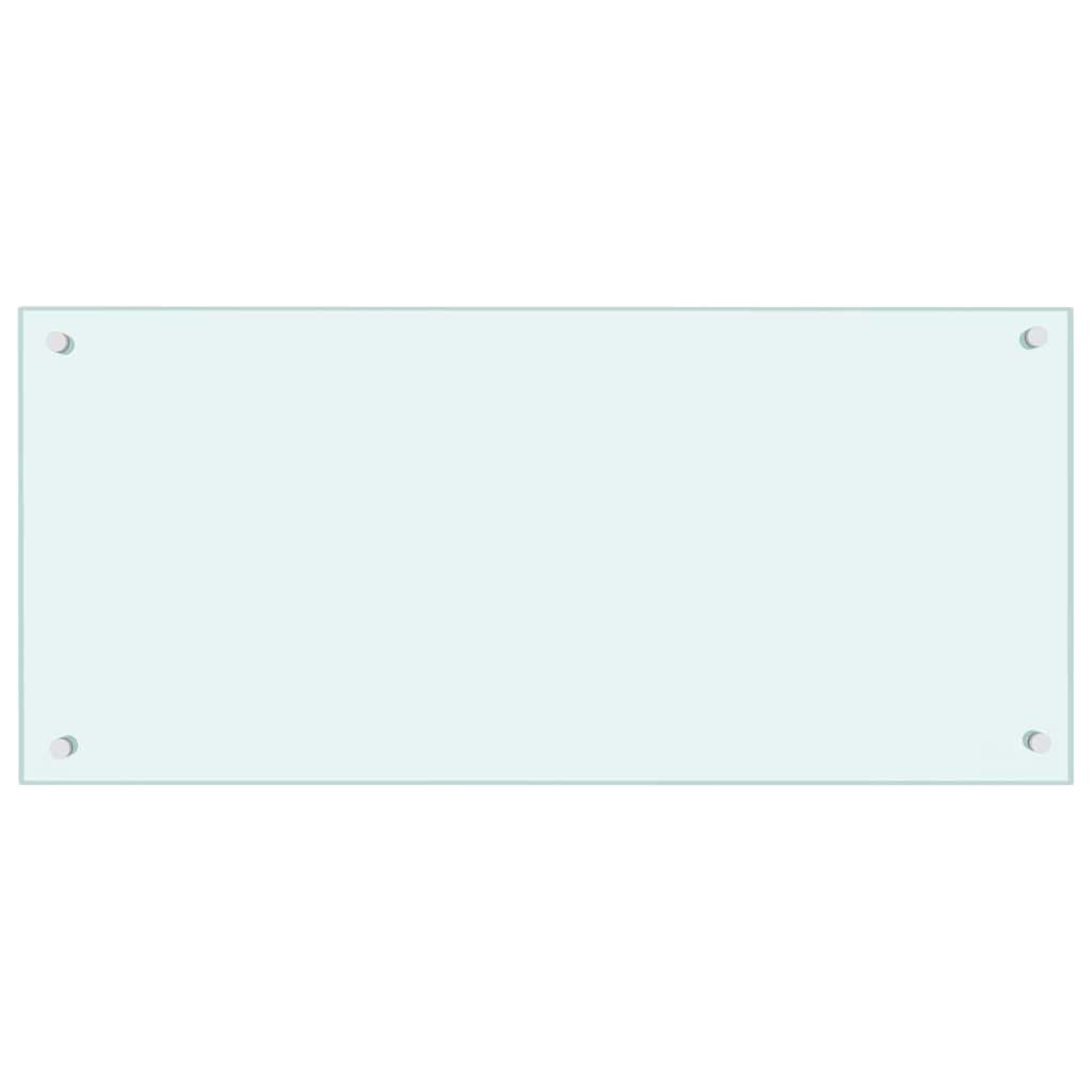 vidaXL Πλάτη Κουζίνας Λευκή 90 x 40 εκ. από Ψημένο Γυαλί