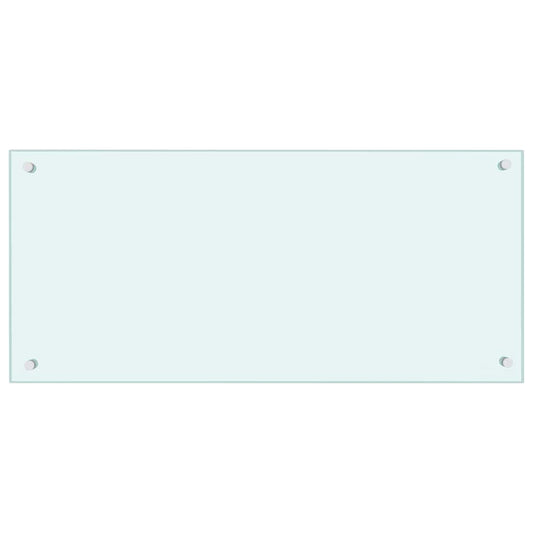 vidaXL Πλάτη Κουζίνας Λευκή 90 x 40 εκ. από Ψημένο Γυαλί