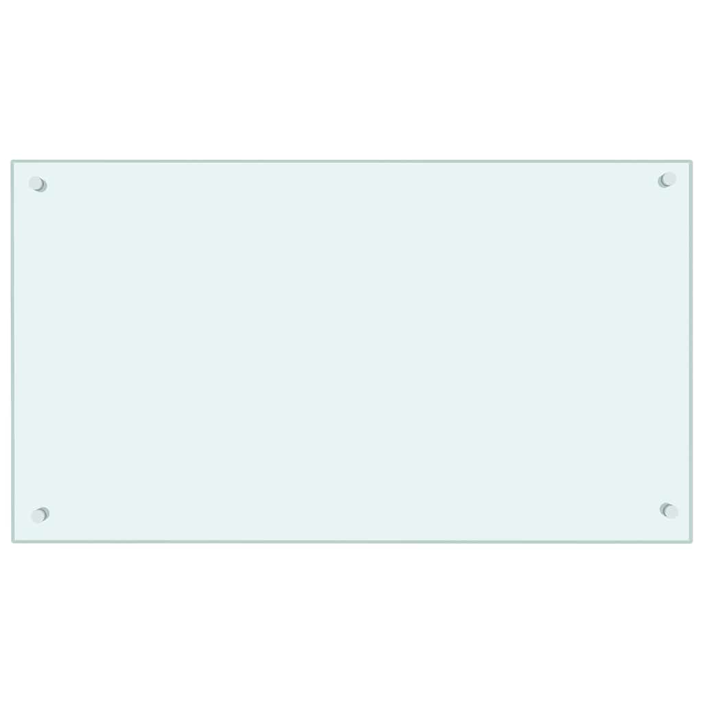 vidaXL Πλάτη Κουζίνας Λευκή 90 x 50 εκ. από Ψημένο Γυαλί