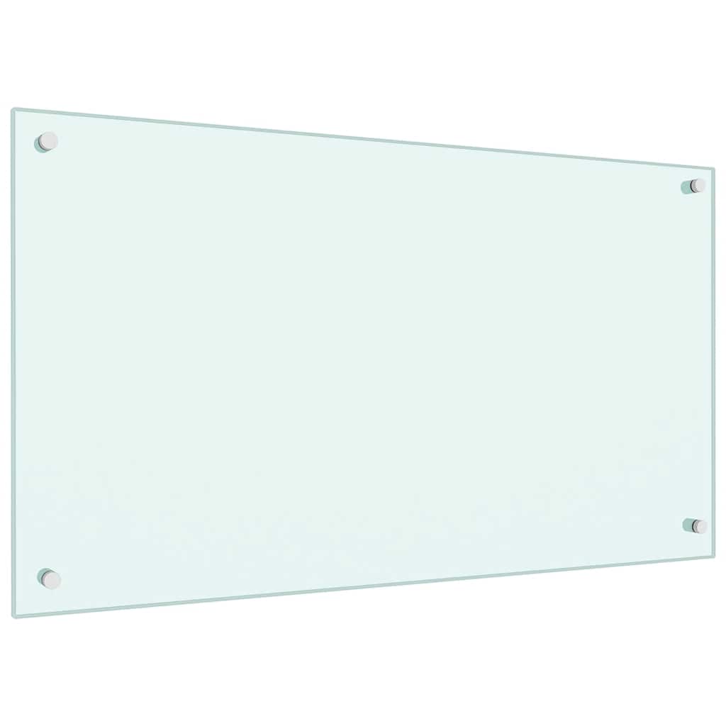 vidaXL Πλάτη Κουζίνας Λευκή 90 x 50 εκ. από Ψημένο Γυαλί