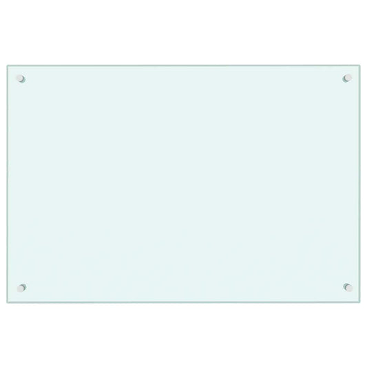 vidaXL Πλάτη Κουζίνας Λευκή 90 x 60 εκ. από Ψημένο Γυαλί