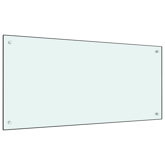 vidaXL Πλάτη Κουζίνας Λευκή 100 x 50 εκ. από Ψημένο Γυαλί