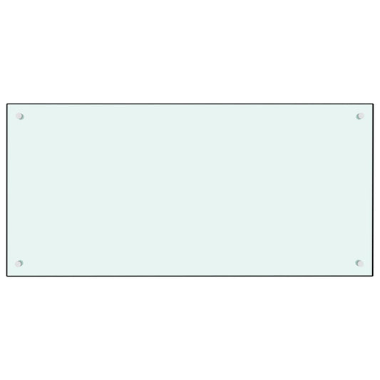 vidaXL Πλάτη Κουζίνας Λευκή 100 x 50 εκ. από Ψημένο Γυαλί