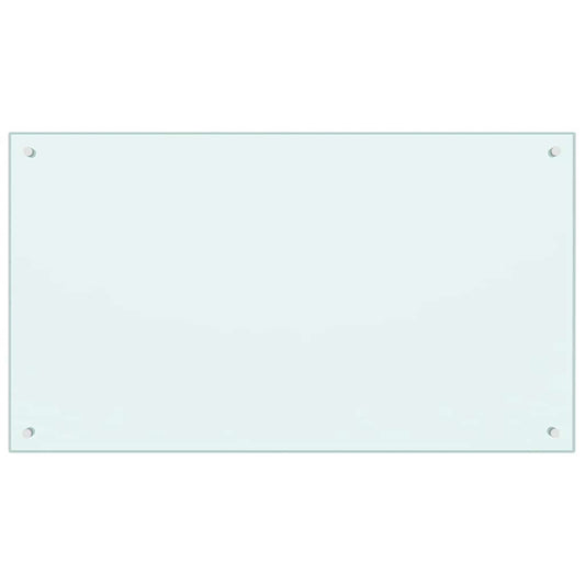 vidaXL Πλάτη Κουζίνας Λευκή 100 x 60 εκ. από Ψημένο Γυαλί