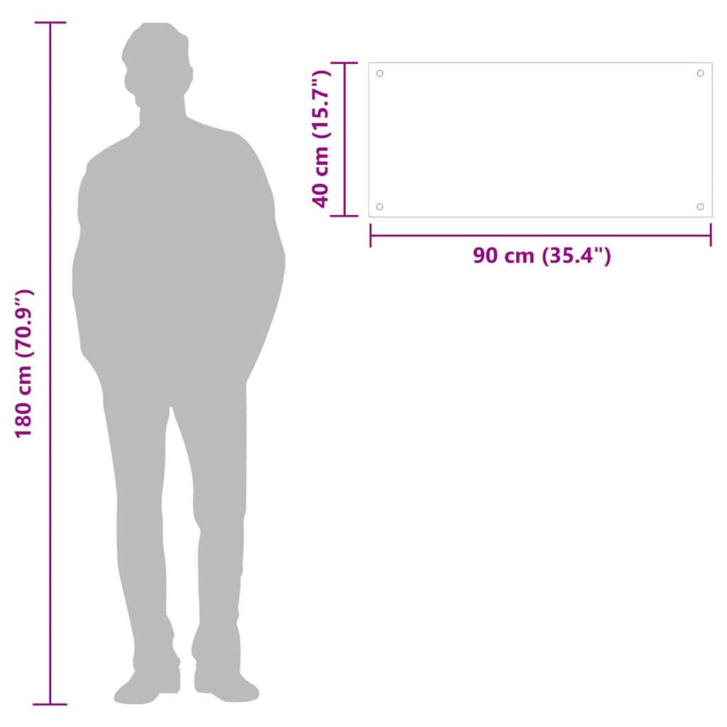 vidaXL Πλάτη Κουζίνας Διαφανής 90 x 40 εκ. από Ψημένο Γυαλί