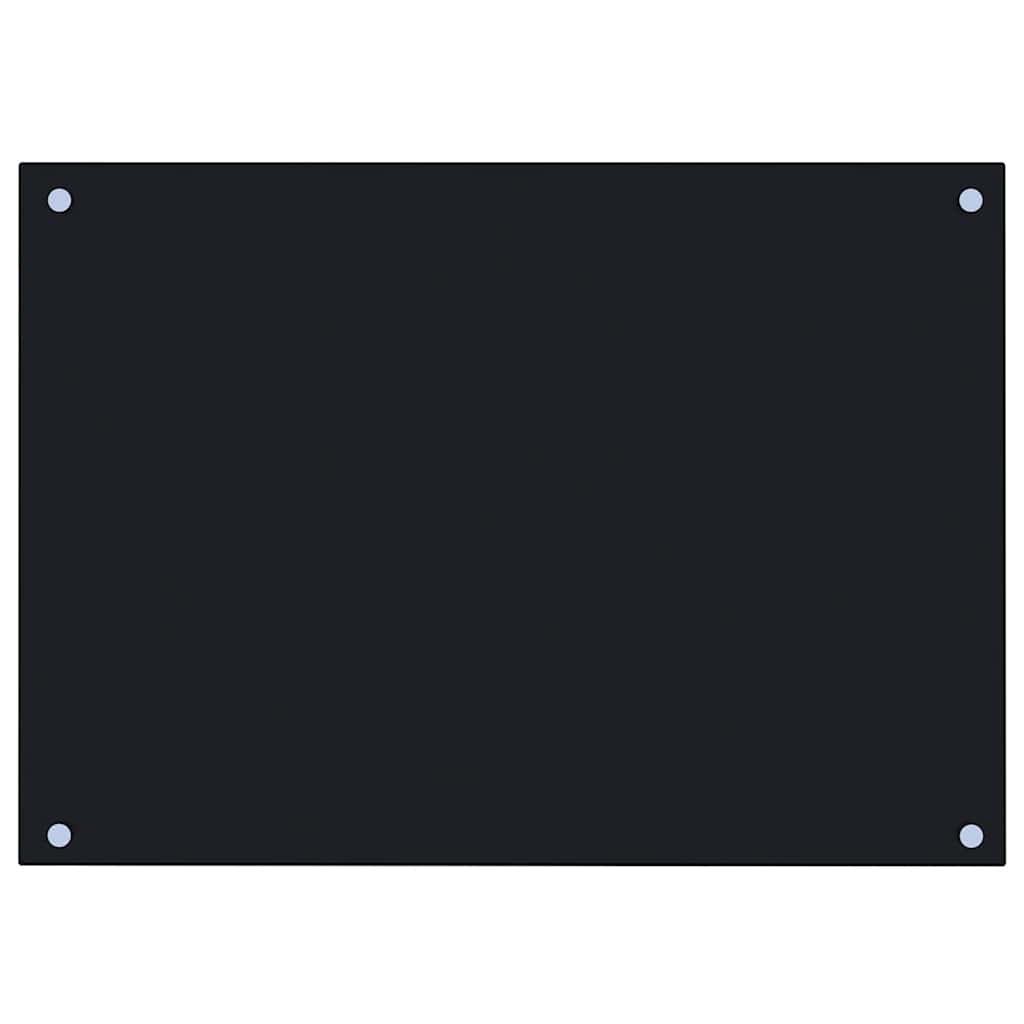 vidaXL Πλάτη Κουζίνας Μαύρη 70 x 50 εκ. από Ψημένο Γυαλί